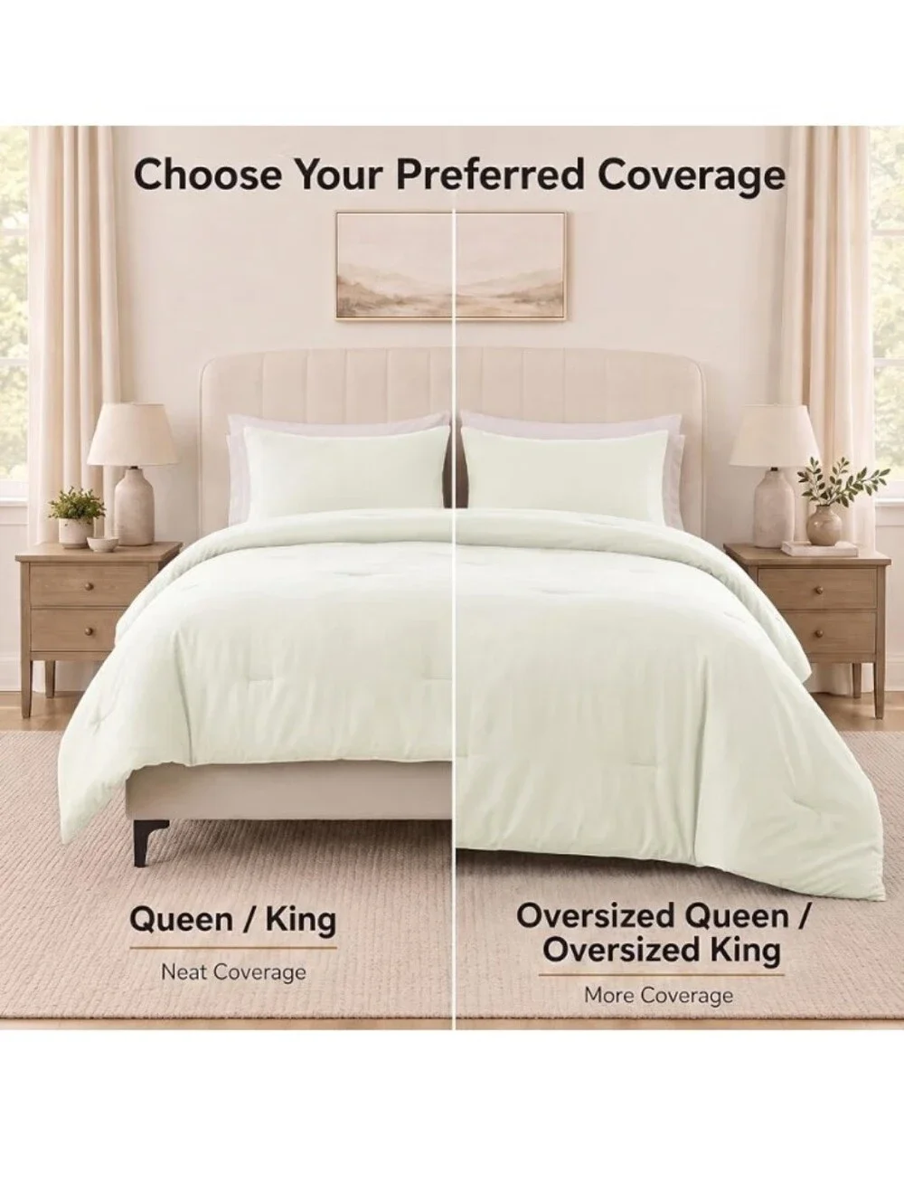 King Comforter Set, 3 Pieces Down Alternative Bedding,can Use As A Duvet Insert.